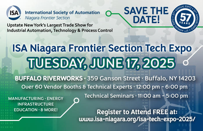 ISA - Niagara Frontier Section Tech Expo - Save the Date: Tuesday, June 17, 2025