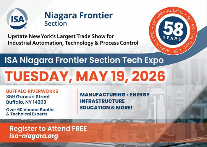 ISA - Niagara Frontier Section Tech Expo - Save the Date: Tuesday, May 19, 2026